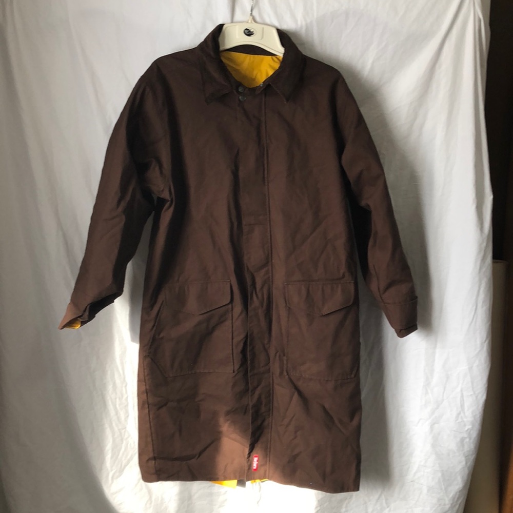Vintage Marlboro men’s canvas trench Coat Small